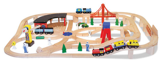 Giocattolo Melissa & Doug Wooden Railway Set Melissa & Doug