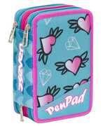 Cartoleria Astuccio attrezzato Pen Pad Seven Shifty Girl. Azzurro Seven