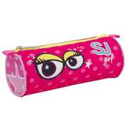 Cartoleria Astuccio tombolino Seven Girl Facce da SJ. Rosa Seven