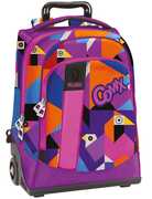 Cartoleria Zaino Trolley Premium organizzato comix Flash. Fucsia-Azzurro Comix