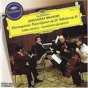 CD Quartetto con pianoforte op.25 - Ballate op.10 Johannes Brahms Amadeus Quartet Emil Gilels
