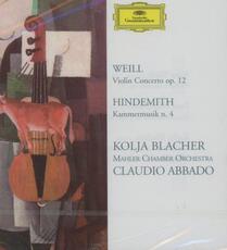 CD Concerto per violino / Kammermusik op.36 n.3 Paul Hindemith Kurt Weill Claudio Abbado