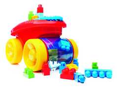 Giocattolo Mega Bloks. First Builders. Vagone Raccogli Blocchi Mega Bloks