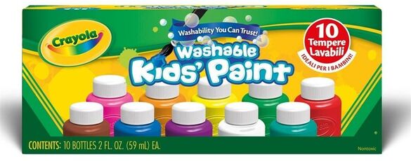 Cartoleria Tempere Lavabilissimi Crayola. Confezione 10 colori assortiti Crayola