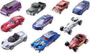 Giocattolo Hot Wheels - Set Macchinine da 10 Veicoli in Scala 1:64, con Decorazioni Mozzafiato, da Collezionare, Single, 54886 Hot Wheels