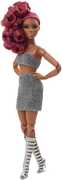 Giocattolo Barbie- Bambola Signature Barbie Looks Bionda, Snodata, con Crop Top, Gonna Tubino Argenta e Capelli Corti Biondi Barbie
