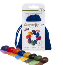 Giocattolo Crayon Rocks 8 pietre colorate in un sacchetto di velluto Crayon Rocks