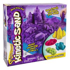 Giocattolo Kinetic Sand. Sabbia Modellabile. Set Sabbia con 4 Formine Spin Master