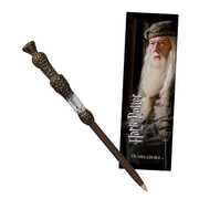 Idee regalo Bacchetta Penna+Segnalibro Harry Potter. Dumbledore Wand Pen & Bookmark Noble Collection