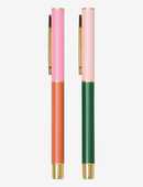 Cartoleria Penne a blocchi di colore - Arancione rosso e Smeraldo (Set di 2) Designworks Ink