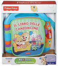 Giocattolo Fisher Price- Libro delle Canzoncine Ridi e Impara, Libricino per Imparare Parole, Lettere e Numeri; 6+ Mesi Fisher Price