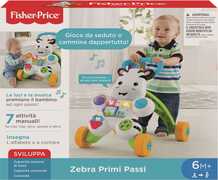 Giocattolo Fisher Price Zebra Primi Passi, Giocattolo Istruttivo per Bambini 6+ Mesi. Mattel (DLD91) Fisher Price