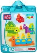 Giocattolo First Builders Sacca 40 pezzi Impara Le Mie Forme Mega Bloks