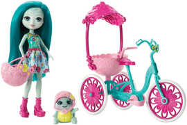 Giocattolo Mattel FCC65. Enchantimals. Bambola Con Tartaruga E Bicicletta Mattel