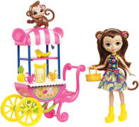 Giocattolo Mattel FCG93. Enchantimals. Bambola Con Scimmietta E Carrello Della Frutta Mattel