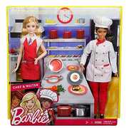 Giocattolo Mattel FCP66. Barbie. I Can Be. Carriera 2-Pack. Chef + Cameriera Mattel