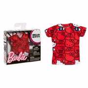 Giocattolo Barbie Top Brandizzati Tg. Unica T-Shirt Hello Kitty Rossa Mattel