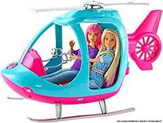 Giocattolo Barbie L'Elicottero. Rosa e Azzurro con Elica Che Gira (Bambola Non Inclusa) Mattel