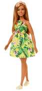 Giocattolo Barbie Fashionista. Bambola Bionda con Vestito Giallo Stampa a Fiori Mattel