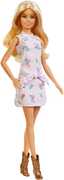 Giocattolo Barbie Fashionista. Bambola Bionda con Vestito a Fantasia a Fiori Mattel