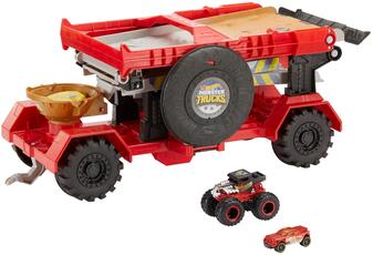 Giocattolo Hot Wheels Monster Truck Pista Downhill Race & Go. Playset con Due Veicoli e Accessori Hot Wheels