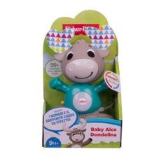 Giocattolo Fisher Price Parlamici Baby Alce Dondolina, Giocattolo Istruttivo per Bambini 9+ Mesi. Mattel (GJB17) Fisher Price