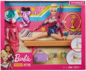 Giocattolo Barbie Playset Ginnasta Bambola Snodabile con Bilanciere e Accessori. Mattel (GJM72) Mattel