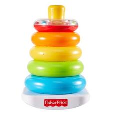 Giocattolo Fisher Price, Piramide 5 Anelli, Giocattolo Impilabile per Bambini 6+ Mesi. Mattel (GKD51) Fisher Price