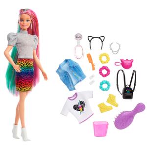 Giocattolo ?Barbie Capelli Multicolor con funzione cambia colore e 16 accessori inclusi, per bambini 3+ anni. Mattel (GRN81) Mattel