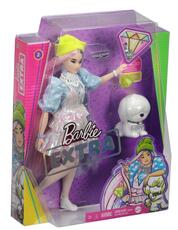 Giocattolo Barbie Extra Bambola capelli fantasy rosa e viola, con 10 Accessori alla Moda, Giocattolo per Bambini 3+ Anni Mattel