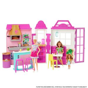 Giocattolo Barbie Il Ristorante Playset con bambola, 6 aree di gioco ed oltre 30 accessori inclusi, per bambini 3+ anni. Mattel (HBB91) Barbie