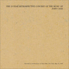 Vinile 25 Year Retrospective Concert NYC 15-05-1958 (+ Book) John Cage