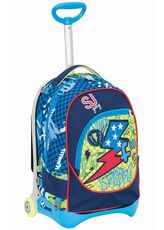 Cartoleria Zaino trolley Jack Jr Seven SJ Gang Boy Blu-Azzurro Seven