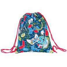 Cartoleria Zaino coulisse Sakky Bag Seven SJ Gang Boy Blu-Rosso Seven