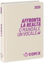 Cartoleria Diario Comix 2019-2020, 16 mesi, standard giornaliero Bianco scritta rosa Comix