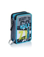 Cartoleria Astuccio accessoriato 3 zip Seven 7.1 Street Player Jet Black. Nero Seven