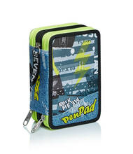 Cartoleria Astuccio accessoriato Pen Pad Seven 7.1 Urban Rock Abyss. Blu-Azzurro Seven