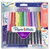 Cartoleria Paper Mate Flair, penne con punta in feltro, colori metallici, Colori assortiti, a punta media (0,7 mm) 12 pezzi Paper Mate