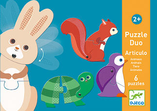 Giocattolo Puzzle duo animali Djeco