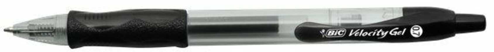 Cartoleria Penna a sfera a scatto Bic Velocity Gel nero Bic