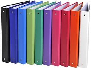 Cartoleria Quaderno ad anelli A4 Exacompta Iderama Foderato Lucido 4 anelli Colori Assortiti - 3cm Exacompta