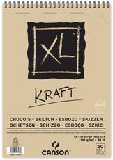 Cartoleria Blocco XL KRAFT Canson 60 fogli spiralato lato corto A4 90g Canson