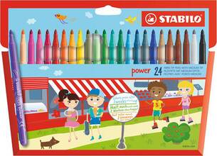 Cartoleria Pennarelli STABILO power. Confezione in cartone 24 colori Stabilo