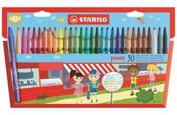 Cartoleria Pennarelli STABILO power. Confezione in cartone 30 colori Stabilo