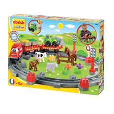 Giocattolo Abrick Treno Country, con un veicolo e 4 animali Ecoiffier