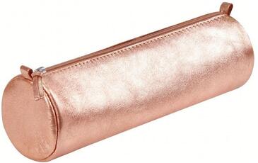 Cartoleria Astuccio tombolino trousse Clairefontaine in pelle iridescente. Rame Clairefontaine