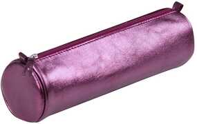 Cartoleria Astuccio tombolino trousse Clairefontaine in pelle iridescente. Rosso ciliegia Clairefontaine