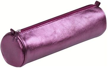 Cartoleria Astuccio tombolino trousse Clairefontaine in pelle iridescente. Rosso ciliegia Clairefontaine