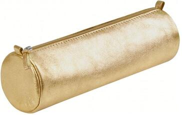 Cartoleria Astuccio tombolino trousse Clairefontaine in pelle iridescente. Oro Clairefontaine