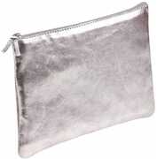 Cartoleria Astuccio trousse piatta Clairefontaine in pelle iridescente. Argento Clairefontaine